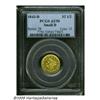 Image 3 : 1843-D $2 1/2 Small D AU50 PCGS. Variety 4-D. A h