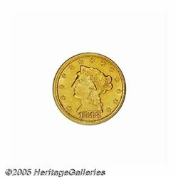 1848 $2 1/2 MS60 PCGS. Brilliant and attractive f