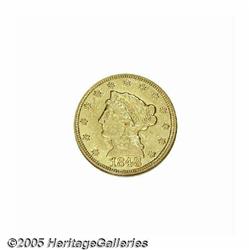 1848-C $2 1/2 MS60 NGC. Variety 10-F. A late die 