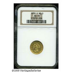 1850-O $2 1/2 AU53 PCGS. The 1850-O is a scarce a