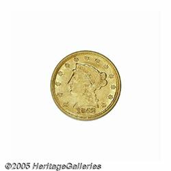 1852-D $2 1/2 AU53 PCGS. Variety 15-M.The '52-D i