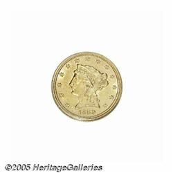 1859 $2 1/2 Old Reverse, Type One MS61 NGC. Both 