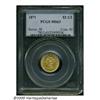 Image 3 : 1871 $2 1/2 MS63 PCGS. A very scarce coin as only