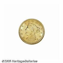 1873-S $2 1/2 MS61 NGC. Lustrous yellow-gold surf