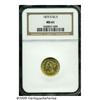 Image 3 : 1873-S $2 1/2 MS61 NGC. Lustrous yellow-gold surf