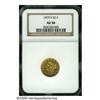 Image 1 : 1879-S $2 1/2 AU58 NGC. Even, brown-golden surfac