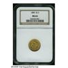 Image 1 : 1888 $2 1/2 MS64 NGC. A carefully preserved and l