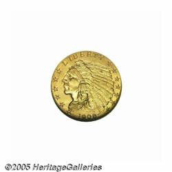 1908 $2 1/2 MS64 NGC. First year for the incused 