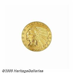 1908 $2 1/2 MS64 PCGS. Brilliant and satiny with 