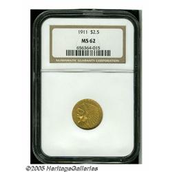 1911 $2 1/2 MS62 NGC. The smooth surfaces have a 