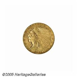 1911-D $2 1/2 AU58 NGC. Some survivors of this im