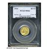 Image 1 : 1914 $2 1/2 MS62 PCGS. This bright 1914 Indian qu