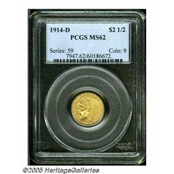1914-D $2 1/2 MS62 PCGS. This '14-D quarter eagle