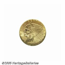 1915 $2 1/2 MS64 NGC. Shimmering luster bathes th