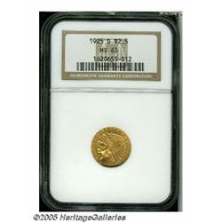 1925-D $2 1/2 MS63 NGC. The pleasing red-gold sur