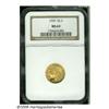 Image 1 : 1926 $2 1/2 MS63 NGC. Very light yellow-gold exam