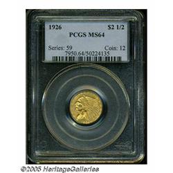 1926 $2 1/2 MS64 PCGS. A lustrous and generally w