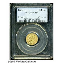 1926 $2 1/2 MS64 PCGS. Well struck on the design 
