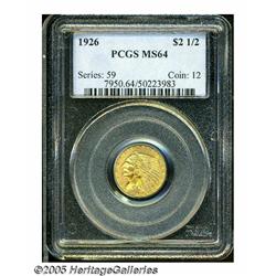 1926 $2 1/2 MS64 PCGS. A couple of orange-gold sh