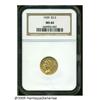 Image 1 : 1929 $2 1/2 MS64 NGC. Rich golden example with ni