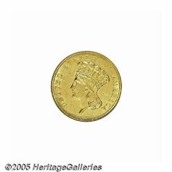 1854-O $3 --Scratched--ANACS. AU Details, Net XF4