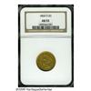 Image 3 : 1854-O $3 AU53 NGC. A scarce date with a mintage 