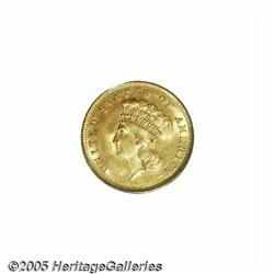 1860 $3 MS62 PCGS. The majority of the 7,036 busi