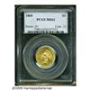 Image 3 : 1860 $3 MS62 PCGS. The majority of the 7,036 busi