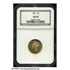 Image 3 : 1861 $3 AU58 NGC. The 1861 is a scarcer date in t
