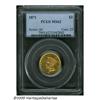 Image 3 : 1871 $3 MS62 PCGS. With only 1,300 pieces busines
