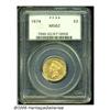 Image 3 : 1874 $3 MS62 PCGS. Lustrous and fairly sharp for 
