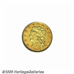 1834 $5 Crosslet 4 AU50 PCGS. Second Head, Breen-