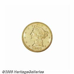 1846 $5 Large Date MS62 NGC. A splendid strike sh