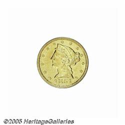 1851-C $5 AU58 PCGS. Variety 16-G. The curious sm