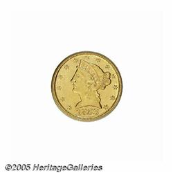 1853-D $5 Large D AU58 PCGS. Variety 29-T. This i