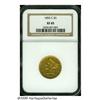 Image 1 : 1855-C $5 XF45 NGC. Variety 23-J. Noticeable lust