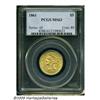 Image 3 : 1861 $5 MS63 PCGS. Bright and attractive greenish