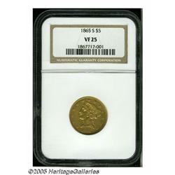 1865-S $5 VF25 NGC. While the mintage of this iss
