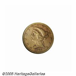 1866-S $5 No Motto VF35 NGC. Both sides of this a