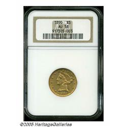 1890 $5 AU58 NGC. Bright and well-defined, despit