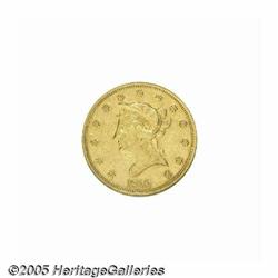 1839 $10 Type of 1838, Large Letters AU55 NGC. Th