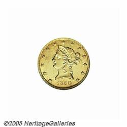 1850 $10 Small Date AU55 NGC. Considerably scarce