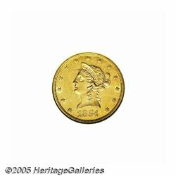 1854-S $10 AU58 NGC. Unlike its Quarter Eagle and