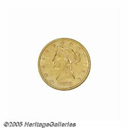 1866-S $10 Motto AU50 NGC. An exceptionally rare 