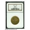 Image 3 : 1871 $10 AU55 NGC. An extraordinarily rare coin, 