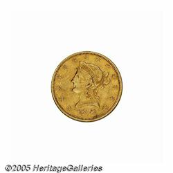 1871-CC $10 XF45 ANACS. Pale olive-gold toning. T