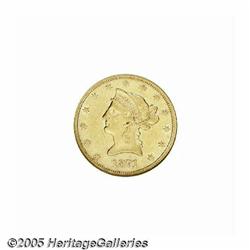 1871-S $10 AU50 NGC. A seldom offered early With 