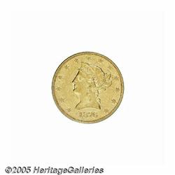 1876 $10 AU53 PCGS. A tiny production of 732 piec