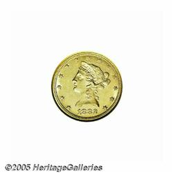 1882-CC $10 AU58 NGC. This impressive Borderline 