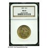Image 3 : 1891 $10 MS63 NGC. A conditionally challenging co